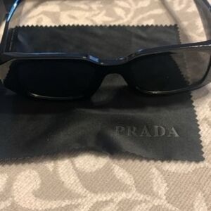 Prada Black Rectangular Sunglasses